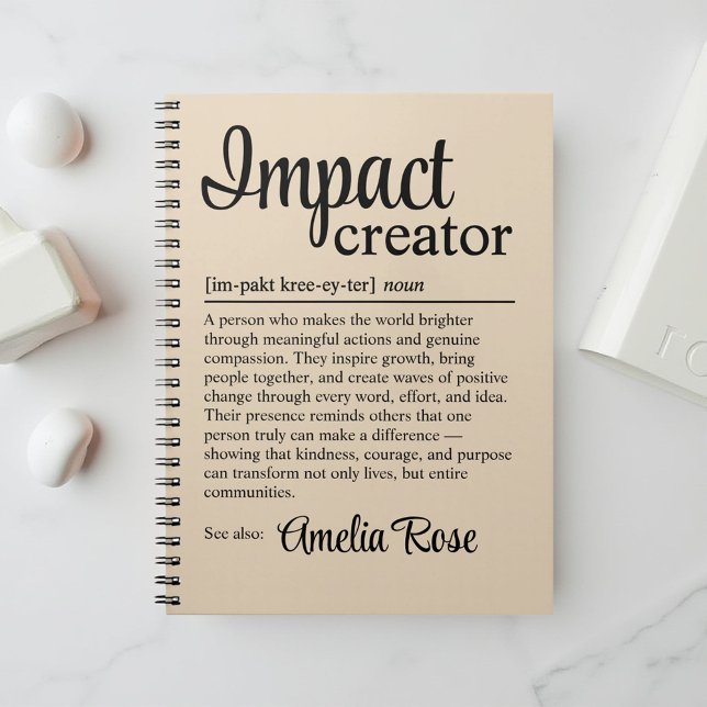 Caderno Espiral Personalized Impact Creator Definition (Criador carregado)