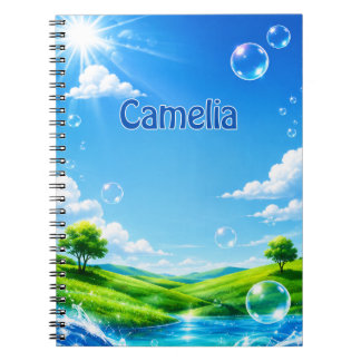 Caderno Espiral Personalized Kids Frutiger Aero Name Notebook