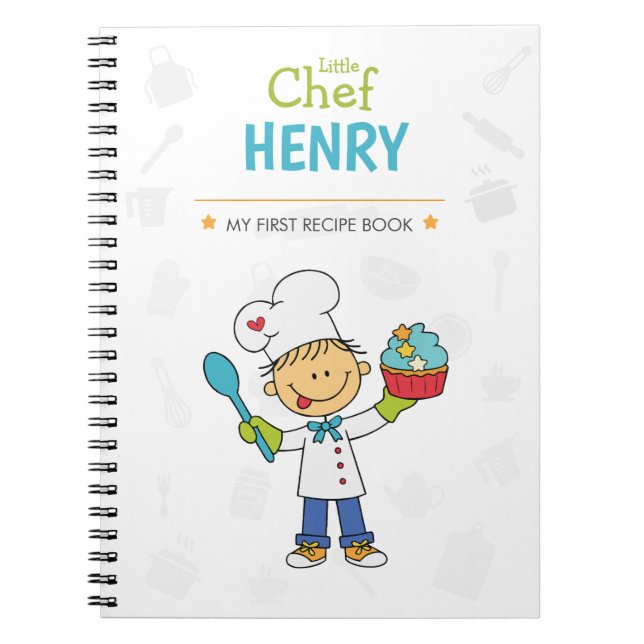 Caderno Espiral Personalized Kids Recipe Notebook (Frente)