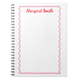 Caderno Espiral Personalized Monogram Notepads with Scallop Border