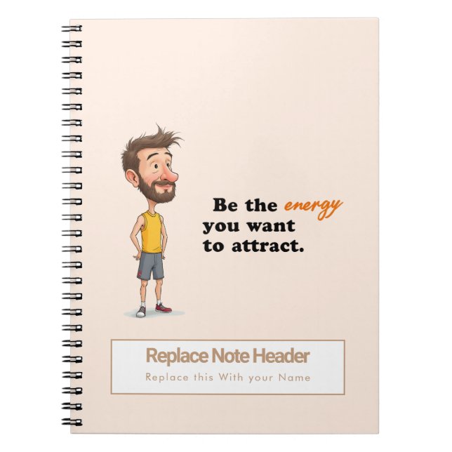 Caderno Espiral Personalized Motivational Notebook (Frente)