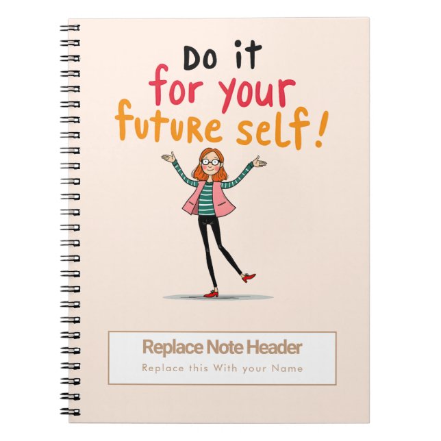 Caderno Espiral Personalized Motivational Notebook (Frente)