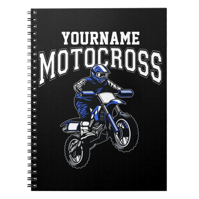 Caderno Espiral Personalized Motocross Dirt Bike Rider Racing  (Frente)