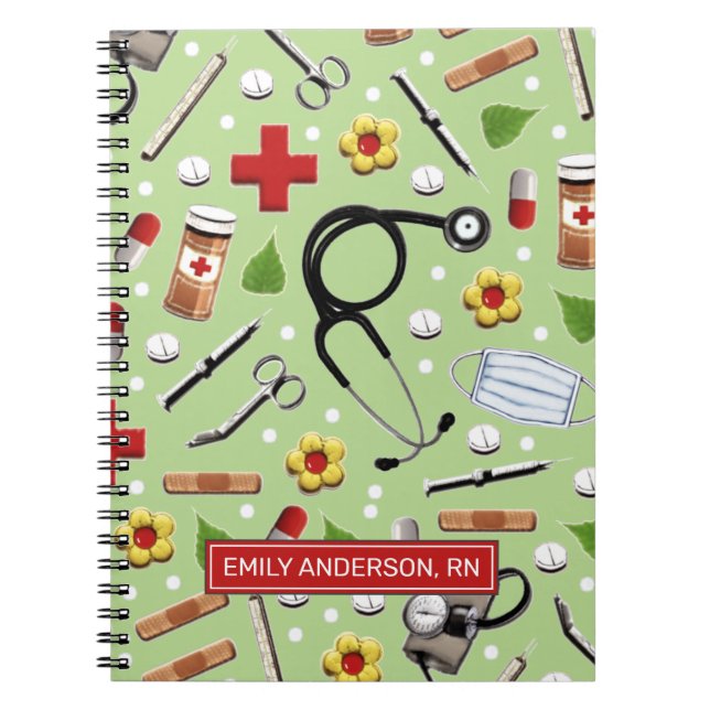 Caderno Espiral personalized nurse gift ideas notebook (Frente)