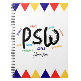Caderno Espiral Personalized Personal Support Worker PSW 