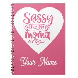 Caderno Espiral Personalized Pink heart Spiral Notebook