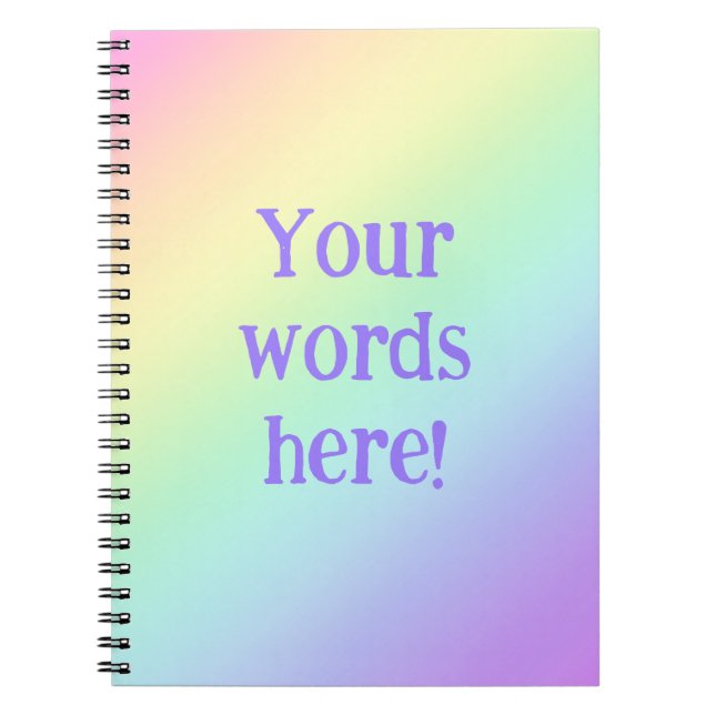 Caderno Espiral Personalized Rainbow Gradient Notebook (Frente)
