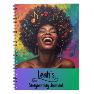 Caderno Espiral PERSONALIZED Rap Hip Hop Songwriting Journal