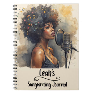 Caderno Espiral PERSONALIZED Rap Hip Hop Songwriting Journal