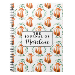 Caderno Espiral Personalized Spiral Photo Notebook – Cute Fox 