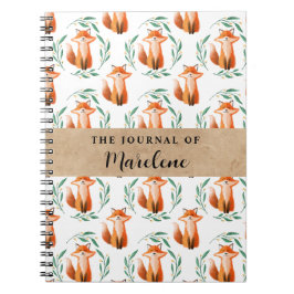 Caderno Espiral Personalized Spiral Photo Notebook – Cute Fox 