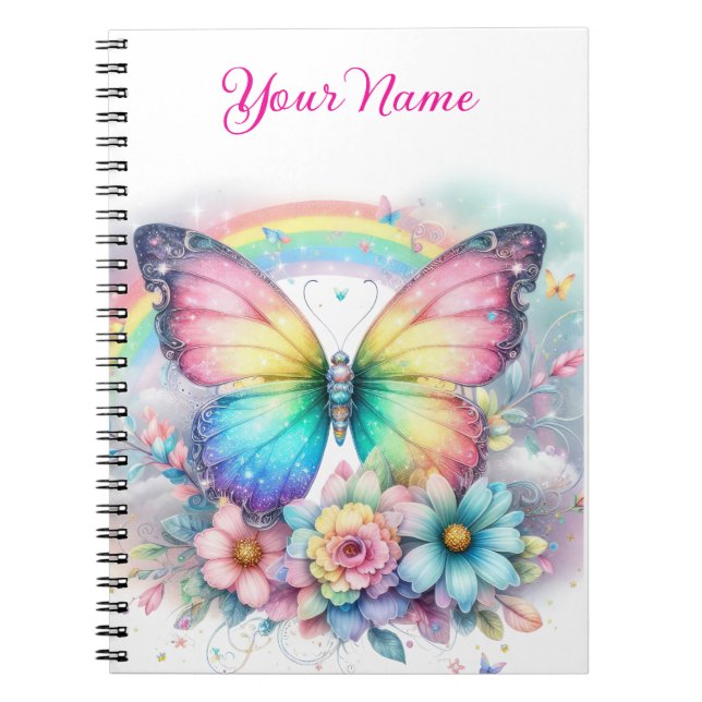 Caderno Espiral Personalized Spring Floral Spiral Notebook (Frente)