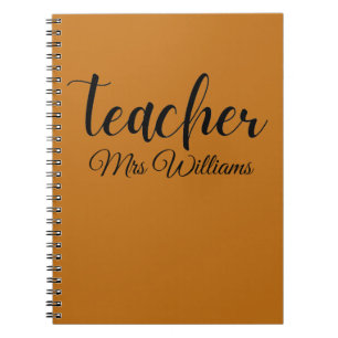 Caderno Espiral Personalized Teacher Notebook