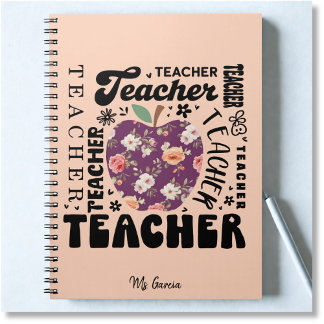 Caderno Espiral Personalized Teacher Notebook