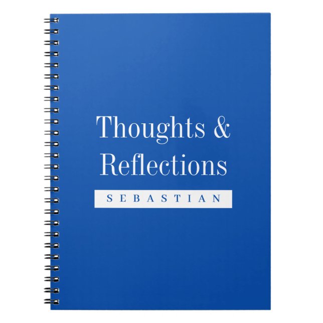 Caderno Espiral Personalized Thoughts & Reflections Journal (Frente)