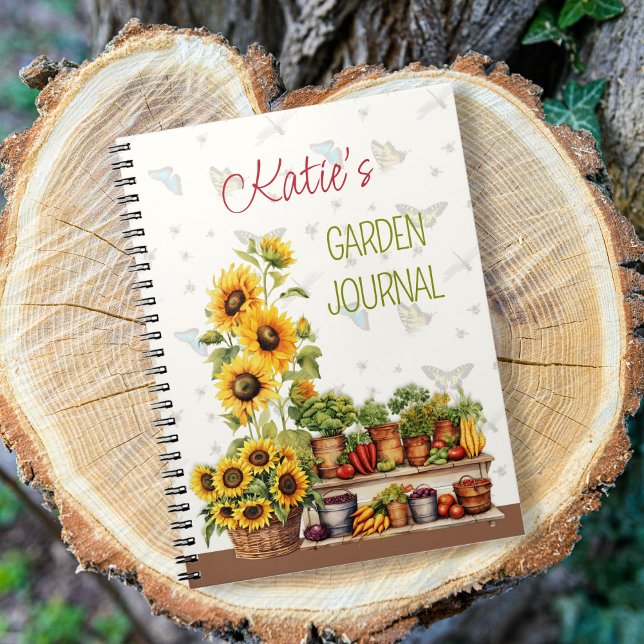 Caderno Espiral Personalized Vegetable Garden Journal (Criador carregado)