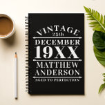 Caderno Espiral Personalized Vintage Aged to Perfection<br><div class="desc">Personalized vintage aged to perfection design could be a great gift for your friends or family member,  or you can use it yourself.</div>