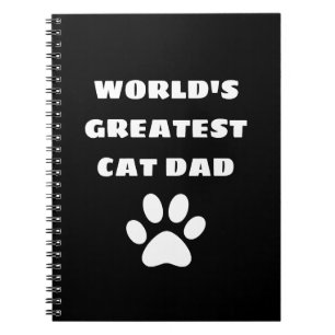 Caderno Espiral Personalized World's Greatest Cat Dad Custom Text