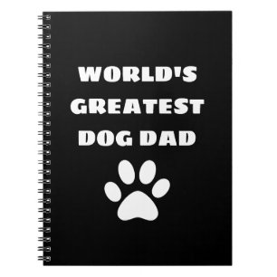 Caderno Espiral Personalized World's Greatest Dog Dad Custom Text