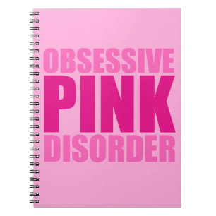 Caderno Espiral Perturbação bonito Obsessiva Rosa