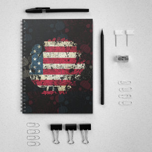 Caderno Espiral Peru da Ação de Graças Com Bandeira Americana