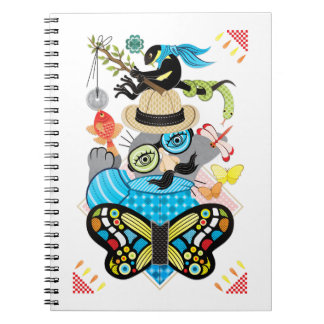 Caderno Espiral Pesca e Óculos de Nariz (Reake)