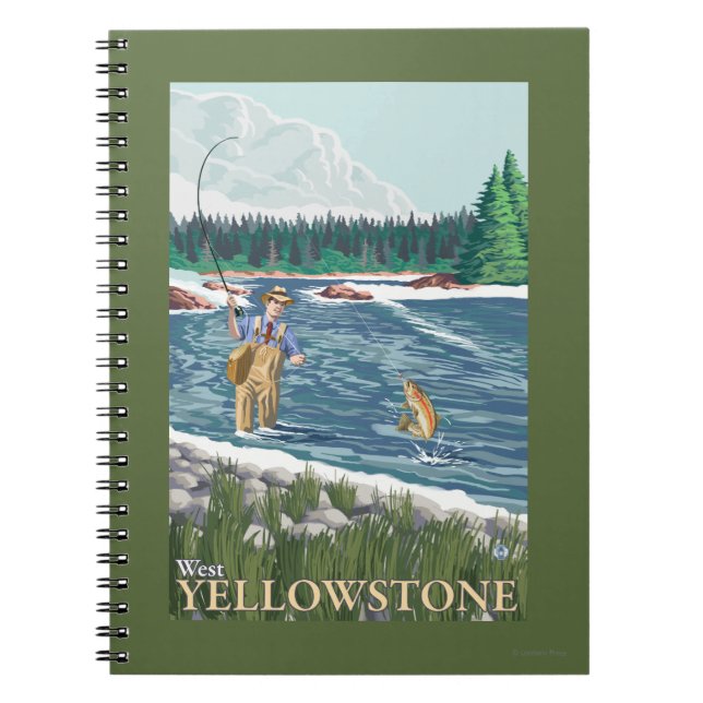 Caderno Espiral Pescador de Voo - West Yellowstone, Montana (Frente)