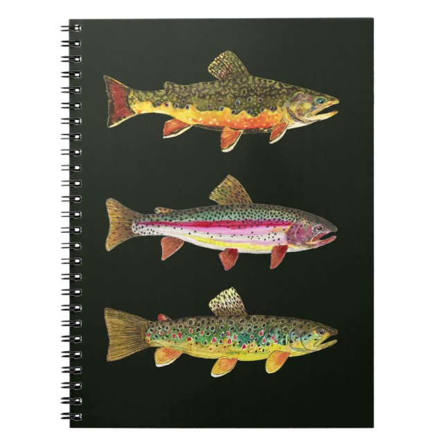 Caderno Espiral Pescadores de Trout Fly (Frente)