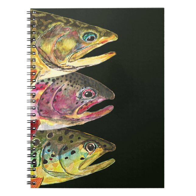 Caderno Espiral Pescadores de Trout Fly (Frente)