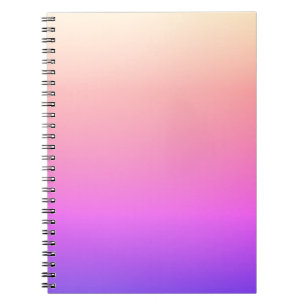 Caderno Espiral Pêssego Esmaecido Cor-de-Rosa e Púrpura