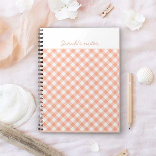 Caderno Espiral Pêssegos e Creme notebook personalizado (Peaches and Cream customisable notebook)