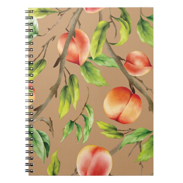 Caderno Espiral Pêssegos na árvore (Frente)
