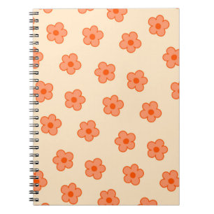 Caderno Espiral Pessegueira Laranja-Pêssego Flor