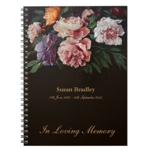 Caderno Espiral Pessoas 1 Memorial Funeral Guest Book Spiral NB