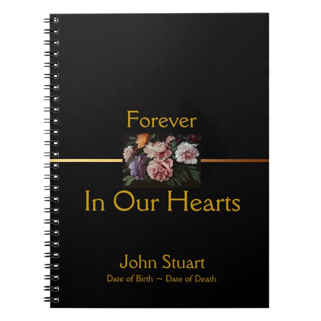 Caderno Espiral Pessoas 2 Memorial Funeral Guest Book SpNB (Frente)
