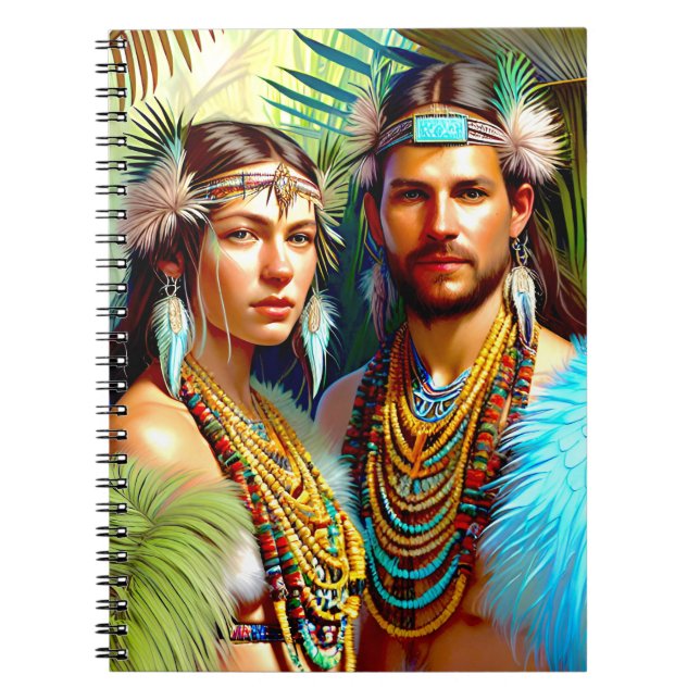 Caderno Espiral Pessoas de pássaros Lemurianos do Notebook do Extr (Frente)