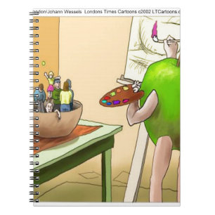 Caderno Espiral Pessoas Natureza-Morta Divertida Cartoon