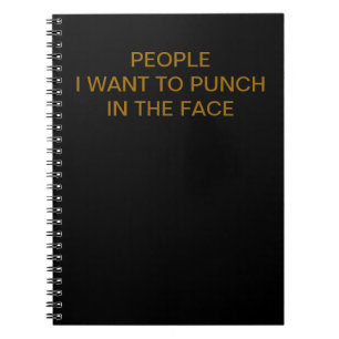 Caderno Espiral Pessoas que eu quero perfurar na cara