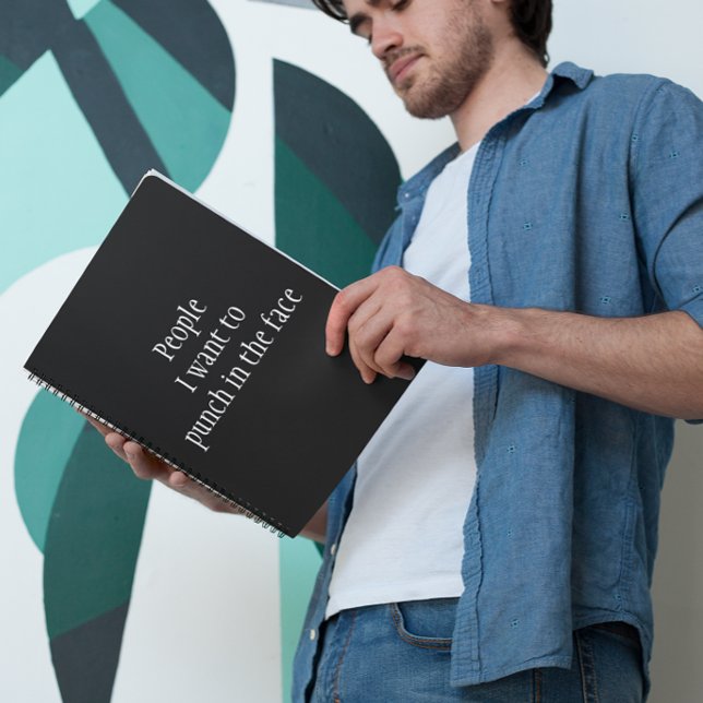 Caderno Espiral Pessoas que quero colocar no notebook frontal (Criador carregado)