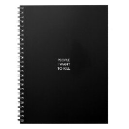 Caderno Espiral Pessoas que quero matar