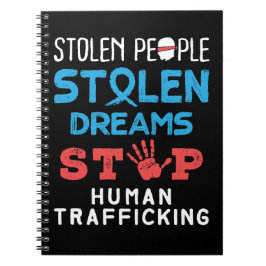 Caderno Espiral Pessoas Roubadas Sonhos Roubados Impedem Tráfico H
