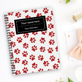 Caderno Espiral Pestores De Patas, Patas De Cães, Patas De Gato, P