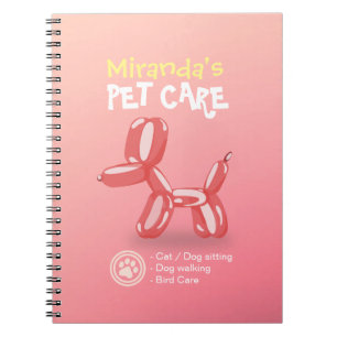 Caderno Espiral Pet Care Sitting Grooming Beauon Dog Balon