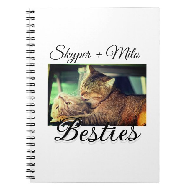 Caderno Espiral Pet Frities adiciona nome e foto animal amor (Frente)