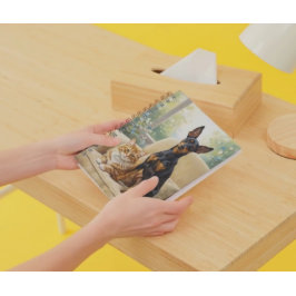 Caderno Espiral Pet Lovers Notebook - Dog Cat Oil Painting Journal