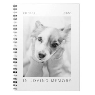Caderno Espiral Pet Memorial In Loving Memory Modern Simple Photo