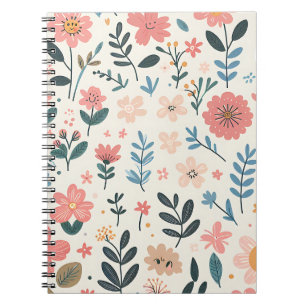 Caderno Espiral Pétalas Alegres – Campo de Flores Caprichoso