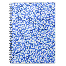 Caderno Espiral Pétalas Azuis Geradas por Computador