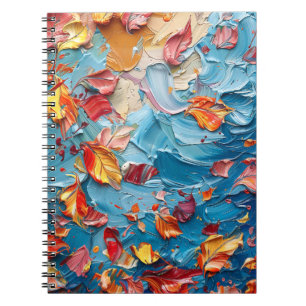 Caderno Espiral Pétalas em Movimento – Floral Abstrato Expressivo