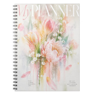 CADERNO ESPIRAL PÉTALAS & PLANOS